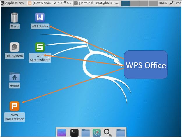 如何使用命令终端在Kali Linux中安装WPS办公室