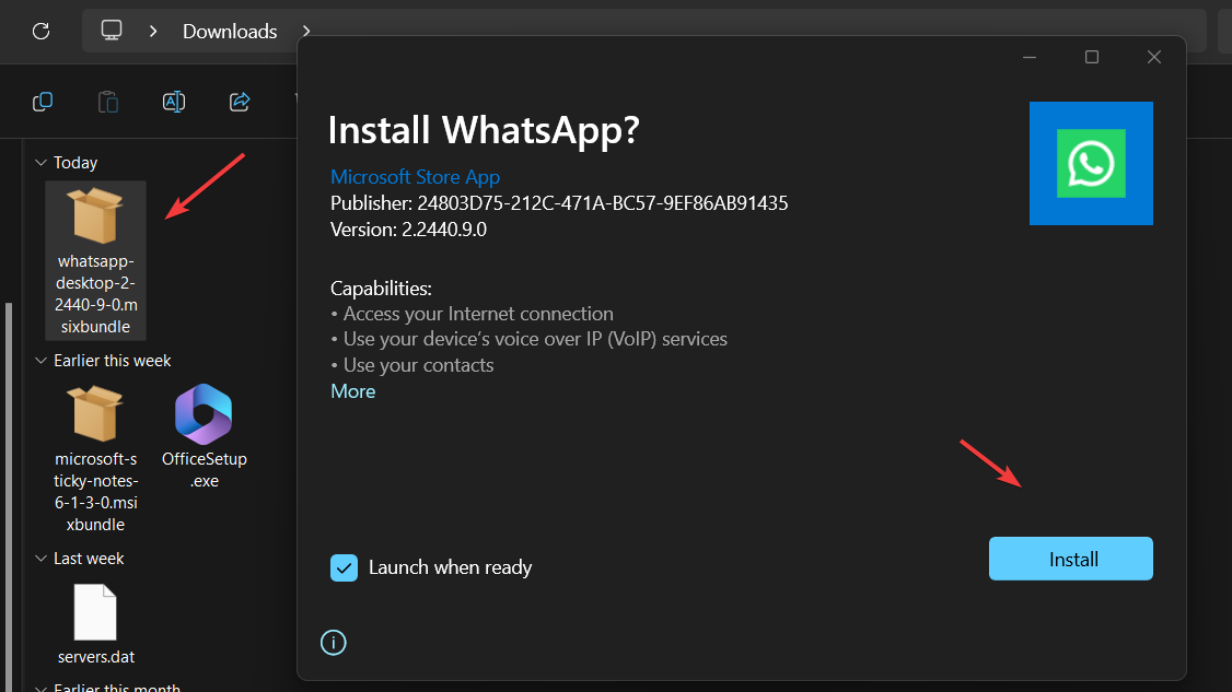 如何在没有 Microsoft Store 的情况下在 Windows 11 或 10 上安装 WhatsApp